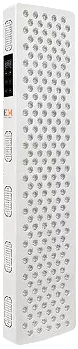 EM 1000W red light therapy panel in white
